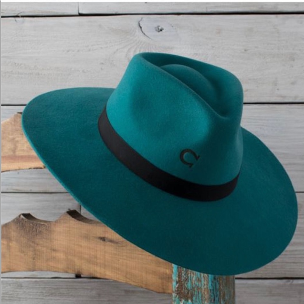 NWT Charlie One teal green cowboy hat